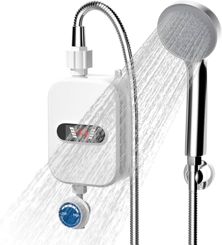 Shower head water heaters