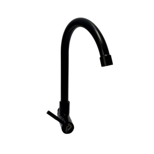 Smartfit Plumbers - Black Wall-Mounted Kitchen Faucet - Sleek Style and Practicality