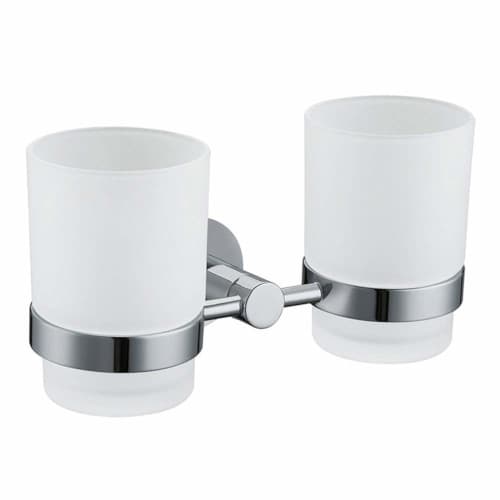 Smartfit Plumbers - Double Toothbrush Tumbler Holder - Organized Bathroom Essentials