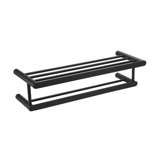 Smartfit Plumbers - Black Towel Rack - Stylish Bathroom Storage