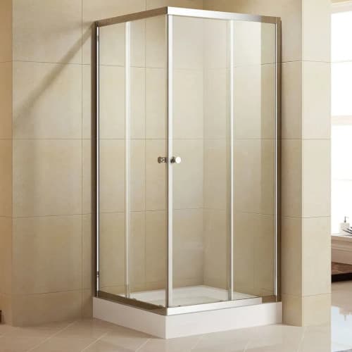 Rectangular wet room shower cabin